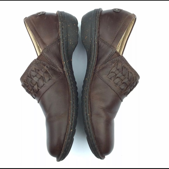 UGG Anila Full Grain Leather Wool Lined Closed Back Slip On Shoes Comfort Clogs - Picture 9 of 14